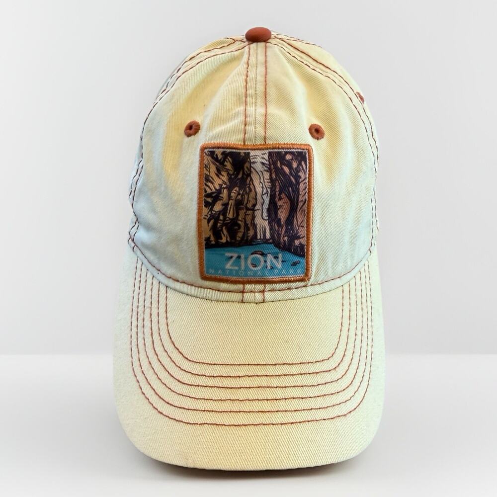 Zion National Park Foundation Mens Yellow Adjustable SnapBack Hat Baseball Cap